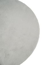 Tapete Peludo Ultra Macio com Antiderrapante Cinza Redondo 2,0m