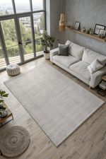 Tapete para Sala Grande Essenciais Liso Cinza 200x300
