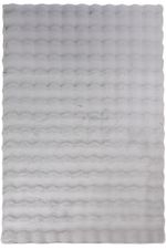 Tapete Pele de Coelho Livy Prata 150x200