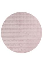 Tapete Pele de Coelho Livy Rose Redondo 2,0m