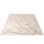 Tapete para Sala Grande Essenciais Tracejado Coral 150x100