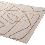 Tapete para Sala Essenciais Organico Tracejado Coral 200x250
