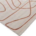 Tapete para Sala Essenciais Organico Tracejado Coral 240x300