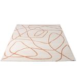 Tapete para Sala Essenciais Organico Tracejado Coral 250x350