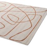 Tapete para Sala Essenciais Organico Tracejado Coral 300x400