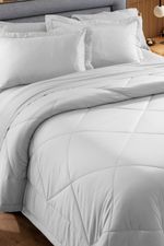 Kit Colcha King 100% Bambu 300 Fios Luxo Branco