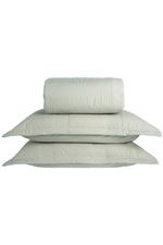 Kit Colcha Casal Essence 230 Fios Matelado Dupla Face 100% Algodão - Verde Pistache