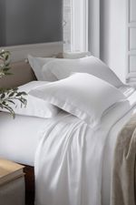 Jogo de Cama King 4 Peças 300 Fios Cetim 100% Algodão Branco