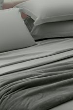Jogo de Cama King 4 Peças 300 Fios Cetim 100% Algodão Pistache