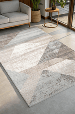 Tapete para Sala Pako Estonado Bege e Off White 250x350