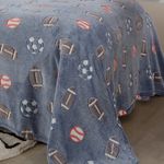 Manta Infantil Solteiro Microfibra Soft Brilha no Escuro - Sports