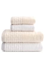 Jogo de Toalha Banhão 500g 4 peças Super Soft Zero Twist Greco - Branco e Marfim