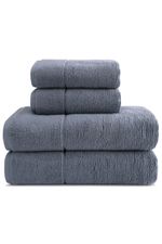 Jogo de Toalha Banho 500g 4 peças Super Soft Zero Twist Frapê - Azul