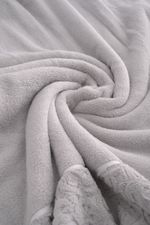 Jogo de Toalha Banho 500g 4 peças Super Soft Zero Twist Arabesco - Cinza