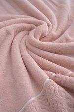 Jogo de Toalha Banho 500g 4 peças Super Soft Zero Twist Arabesco - Azul e Rosa