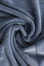 Jogo de Toalha Banho 500g 4 peças Super Soft Zero Twist - Branco e Azul