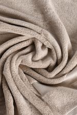 Jogo de Toalha Banho 500g 4 peças Super Soft Zero Twist - Branco e Taupe
