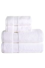 Jogo de Toalha Banhão 500g 4 peças Super Soft Zero Twist - Branco