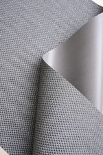 Tapete Passadeira PVC Antiderrapante Palha Cinza e Creme 65x500