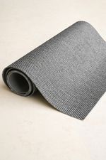 Tapete Passadeira PVC Antiderrapante Palha Grafite 65x150