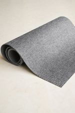 Tapete Passadeira PVC Antiderrapante Palha Cinza Chumbo 65x300