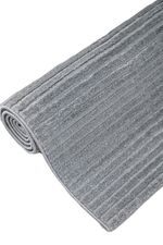 Tapete Passadeira Canelada Cinza Prata 75x150