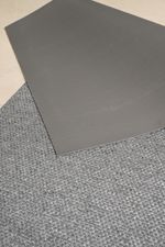 Tapete Passadeira PVC Antiderrapante Palha Cinza Escuro 65x150
