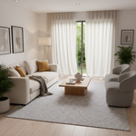 Tapete para Sala Grande Pelo Baixo Turco Sprit Off White Konya 300x400