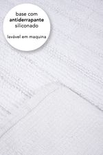 Tapete Passadeira Antiderrapante Algodão Nia 60x120 - Branco
