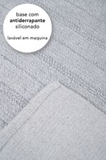 Tapete Antiderrapante Algodão Nia 60x80 - Cinza