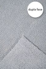 Tapete Passadeira Dupla Face Algodão Ilka 60x120 - Cinza