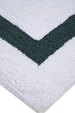 Tapete Antiderrapante Algodão Frank 50x70 - Branco e Verde