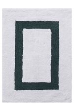 Tapete Antiderrapante Algodão Frank 60x80 - Branco e Verde