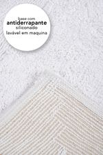 Tapete Passadeira Antiderrapante Algodão Frank 60x120 - Branco
