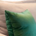 Capa de Almofada Veludo Lisa 45cm x 45cm - Verde