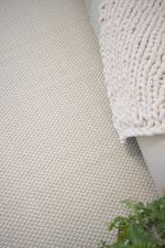 Tapete Sala Boucle Mesclado Off White e Cinza - Sob Medida