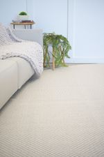 Tapete Sala Boucle Mesclado Off White e Cinza - Sob Medida