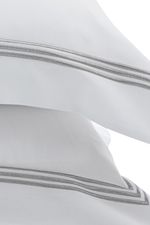 Jogo de Cama Cetim Eros 300 Fios Branco e Cinza King