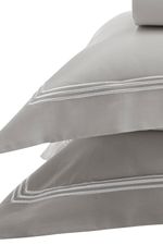 Jogo de Cama Cetim Eros 300 Fios Bege e Branco King