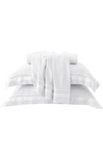 Jogo de Cama Bambu Genevê 300 Fios Branco Queen