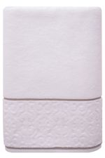 Toalha Banho 500g Super Soft Zero Twist Arabesco 70cmx140cm Branco