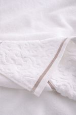 Toalha Banho 500g Super Soft Zero Twist Arabesco 70cmx140cm Branco