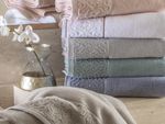 Toalha Banho 500g Super Soft Zero Twist Arabesco 70cmx140cm Branco