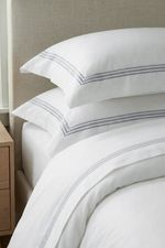 Jogo de Cama Queen Cetim Eros 300 Fios Branco e Cinza
