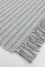 Tapete Entrada Kilim 50x70cm Listras Cinza