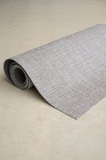 Tapete Grande PVC Antiderrapante Palha Cinza Claro 200x250