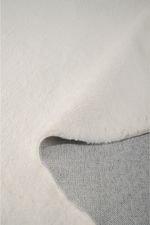 Tapete Passadeira Peludo Ultra Macio com Antiderrapante Off White 60x180