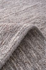 Tapete Artesanal Algodão e Chenille Cinza 136x275