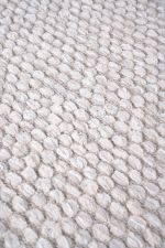 Tapete Artesanal Algodão e Chenille Pipoca Cru 175x230