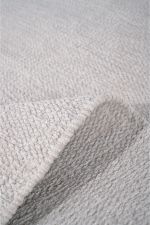 Tapete Artesanal Algodão e Chenille Cinza 100x150